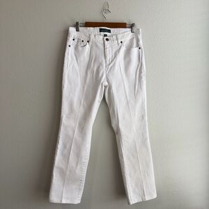 Lauren Ralph Lauren Classic Straight White Jeans Denim  Size 8 Women’s Preppy A